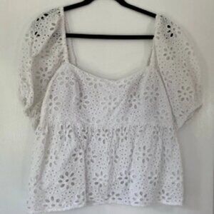 Lilly Pulitzer White Eyelet Blouse